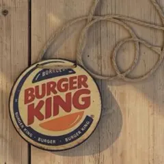 バーガーキング 木製看板 アメリカン雑貨 USA ヴィンテージ 紐付きSサイズ