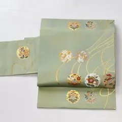 ぺ*ん様 名古屋帯 正絹 縮緬 緑 花更紗 中古 so650 名古屋帯 正絹 縮緬 緑 花更紗 中古 so650 - メルカリ
