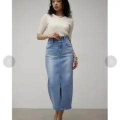 AZUL BY MOUSSY❣️ストレッチ抜群❣️ハイウエストスリットデニムスカートのサムネイル
