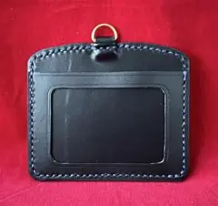 革ネームホルダー　ハンドメイド