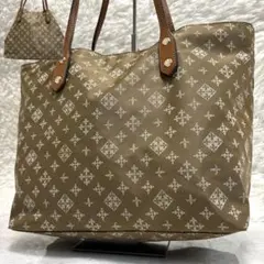 ラシット　2way トートバッグ　モノグラム　総柄　ベージュ