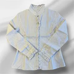 LINK IT ALL ストライプフリルシャツ 38