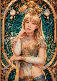 ファンタジー女性アート作品　アールヌーボ　美人画　HER26