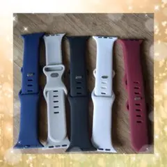 Applewatch 交換バンド5本 8/7/6/5/4/3/2/1/SE対応