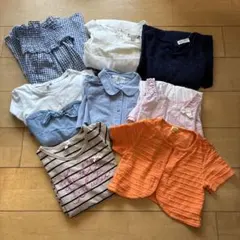 130センチ　子供用ワンピースセット半袖カーディガン