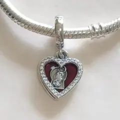 【Pandora】レッドエナメル ハートチャーム