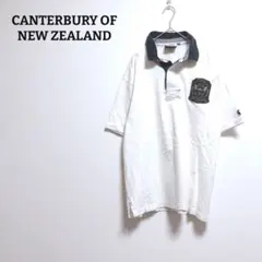 カンタベリーオブニュージーランド　ポロシャツ　ラガーシャツ　ワッペン　綿　Lのサムネイル