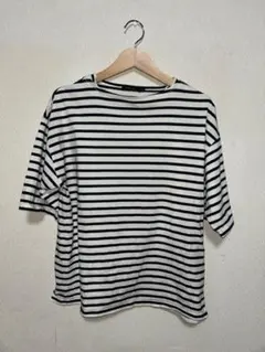 niko and... ボーダーTシャツ ホワイト×ブラックのサムネイル