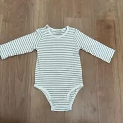 petit main ストライプロンパース 80