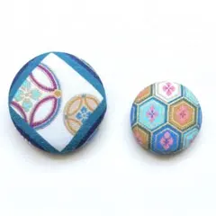 くるみボタン　ブローチ　ヘアゴム　和柄　てまり　桜　春　No.827