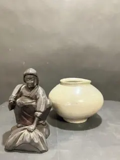 李朝 分院 白磁染付壽字文丸壺 古民藝 古伊万里 古美術 中国青花　骨董品 李朝分院白磁染付壽字文丸壺古民藝古伊万里古美術中国青花骨董品