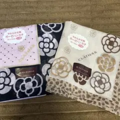 CLATHAS 花柄ハンカチ 54x56cm 2枚セットのサムネイル