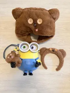 USJ✳︎ボブ&ティムポップコーンバケツ⭐︎ティムぬいぐるみハット✳︎カチューシャ
