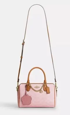 COACH ピンク ハンドバッグ ショルダー付き　CEA18