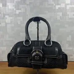 Coach Soho Hand Bag Signature Black