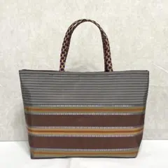 博多名古屋帯リメイクバッグ　茶系　軽量