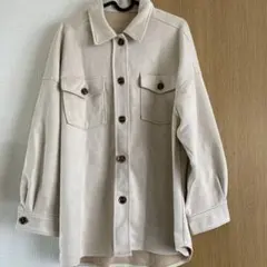 ベージュ Mサイズ シャツジャケット INGNI