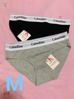 Calvin Klein ショーツ 2枚セット ブラック グレー　M