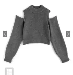 GRL 袖2Wayショルダーオープンニットトップス [mb1528]