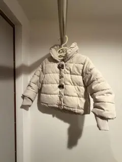 プティマイン 中綿リボンジャケット ベージュ