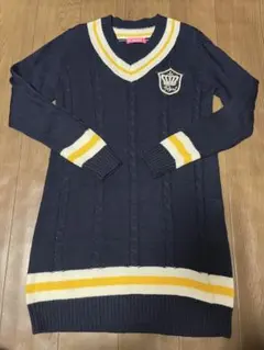 RONI ニットワンピース　MLサイズ（約145㎝） ネイビー