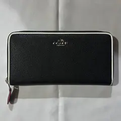 COACH ブラックレザー長財布