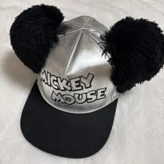 ミッキーマウス 耳付きシルバーハット 58cm