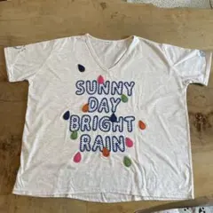 rough VネックTシャツ カラフル雨滴のサムネイル