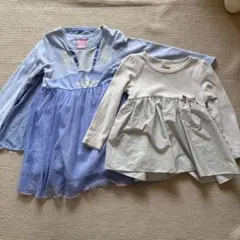 プリンセス長袖ワンピース 長袖チュニック2点セット