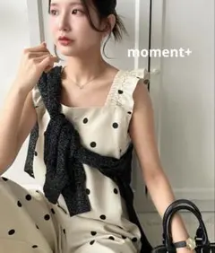 moment+ ポルカドットオールインワン　セール　新品　ドット　つなぎのサムネイル