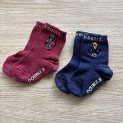 DOUBLE.B ベビー靴下 2足セット