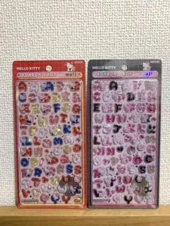 ハローキティ スタンダード　クール　ボンボンドロップシールもじ文字2点セット