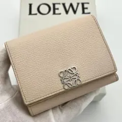 【美品】ロエベ アナグラム トライフォールド ウォレット 三つ折り財布