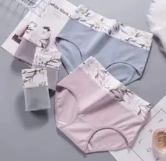 Lサイズ４枚セット花柄レディースショーツ綿下着