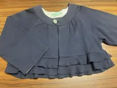 hakka kids ボレロ120cm ネイビー　ロールアップ　ビジュー　フリル