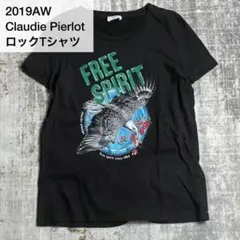 クローディ ピエルロ イーグル バンドT風 グラフィックTシャツ 黒 Sのサムネイル