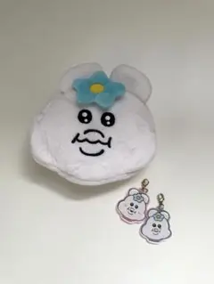 んぽちゃむ　きみまろ　リバーシブルポーチ　キーホルダー付き　おぱんちゅうさぎ