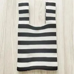 新品　ボーダー　ニット　ミニ　トートバック　エコバック　サブ　韓国　人気