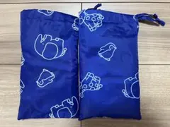 【美品】動物柄 ネイビーブルー レインコート 90×２