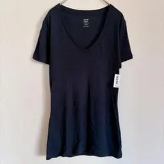 オールドネイビー 半袖VネックTシャツ 無地 M 紺 綿 デイリー