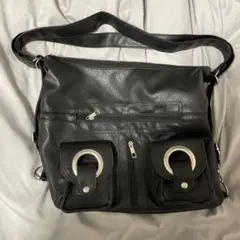 リュック ショルダーバッグ 黒 ブラック