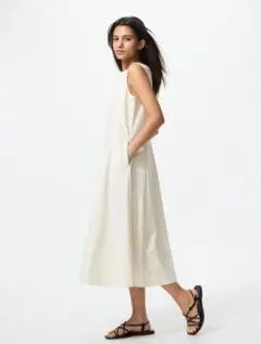 ユニクロ　ウルトラストレッチエアリズムワンピース/丈短め