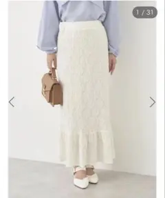 earth music&ecology ポコポコレースマーメイドスカート