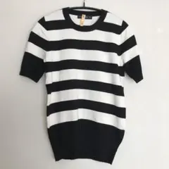 ZARA ニット　ボーダー　ストライプ　わけありのサムネイル
