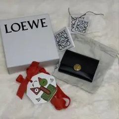 LOEWE ペブル バーティカル ウォレット スモール ブラック