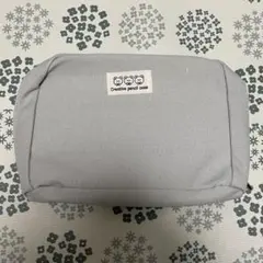 【新品】手帳が入る 文具ポーチ ペンケース 筆箱 グレー 多収納