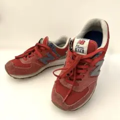 New Balance 574 Classicレッド スニーカー 24.5cm