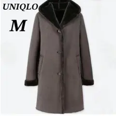 【極美品】ユニクロ　ムートンタッチフーデットコード　アウター　大きいサイズ　XL