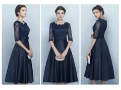 パーティードレス　ネイビー　Lサイズ