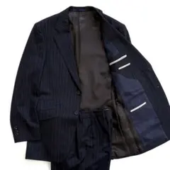 美品 Paul Smith ストライプスーツ S ネイビー